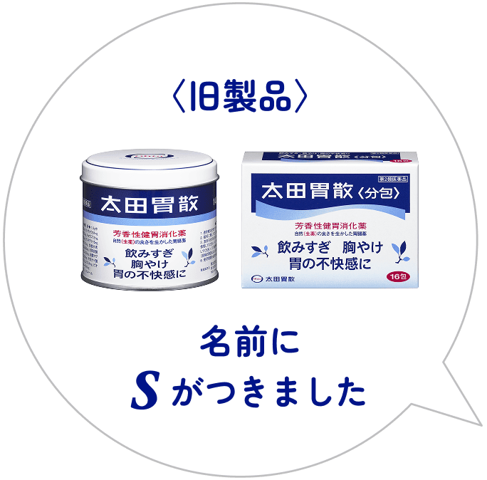 旧製品 名前にSがつきました
